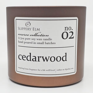 f.02/ Cedarwood Reserve Collection 11.5oz Candle Tin