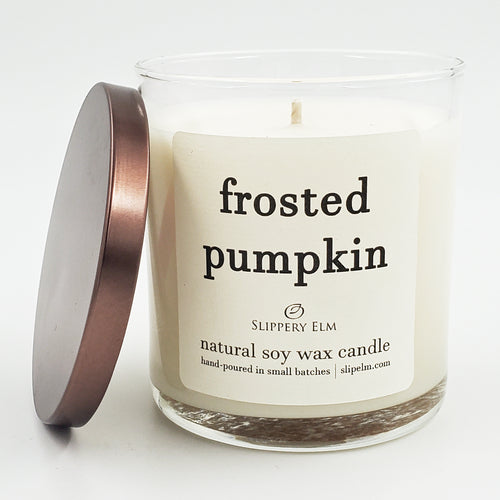 Frosted Pumpkin 9oz Glass Candle