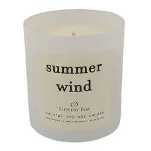 Summer Wind 9oz Boulevard Matte White Glass Candle