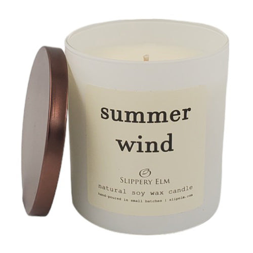 Summer Wind 9oz Boulevard Matte White Glass Candle