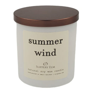 Summer Wind 9oz Boulevard Matte White Glass Candle