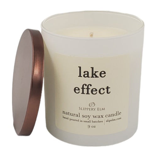 Lake Effect 9oz Boulevard Matte White Glass Candle
