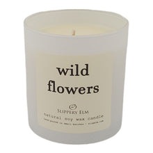 Load image into Gallery viewer, Wild Flowers 9oz Boulevard Matte White Glass Candle