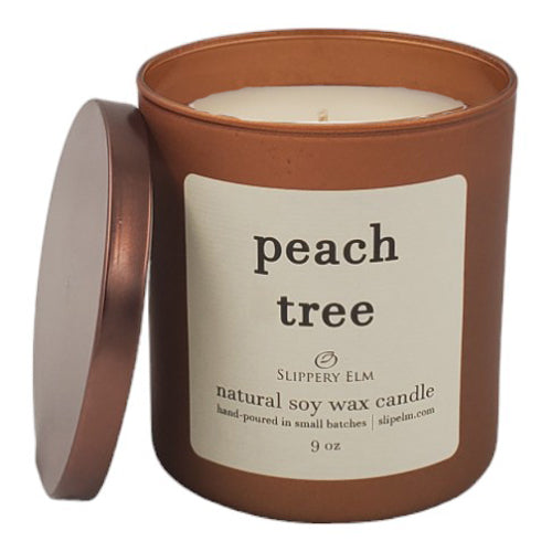 Peach Tree 9oz Boulevard Amaretto Lustre Glass Candle