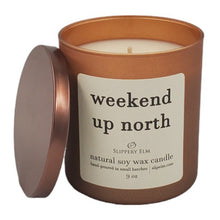 Load image into Gallery viewer, Weekend Up North 9oz Boulevard Amaretto Lustre Glass Candle