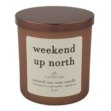 Load image into Gallery viewer, Weekend Up North 9oz Boulevard Amaretto Lustre Glass Candle