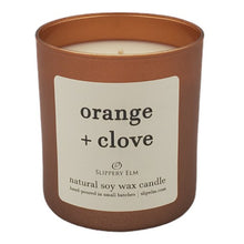 Load image into Gallery viewer, Orange + Clove 9oz Boulevard Amaretto Lustre Glass Candle