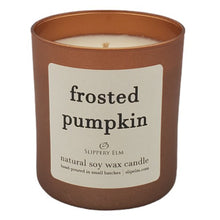 Load image into Gallery viewer, Frosted Pumpkin 9oz Boulevard Amaretto Lustre Glass Candle
