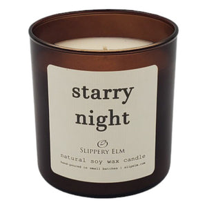 Starry Night 9oz Boulevard Classic Amber Glass Candle