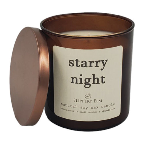 Starry Night 9oz Boulevard Classic Amber Glass Candle