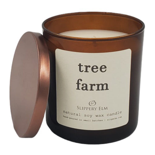 Tree Farm 9oz Boulevard Classic Amber Glass Candle