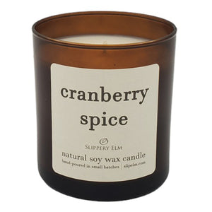 Cranberry Spice 9oz Boulevard Classic Amber Glass Candle