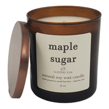 Load image into Gallery viewer, Maple Sugar 9oz Boulevard Classic Amber Glass Candle
