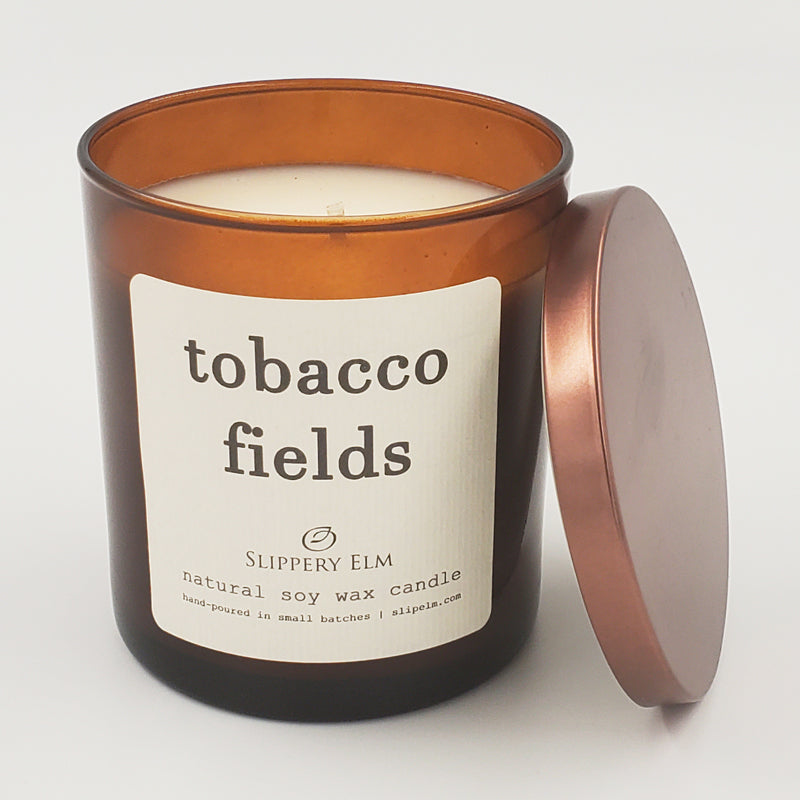 Tobacco Fields 9oz Amber Glass Candle