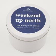 Load image into Gallery viewer, Weekend Up North Boardwalk Series 6oz Candle Tin