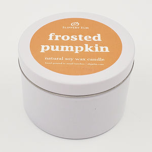 Frosted Pumpkin Simplicity Series Candle Tin