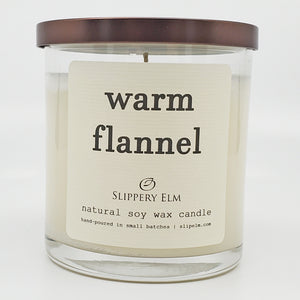 Warm Flannel 9oz Glass Candle