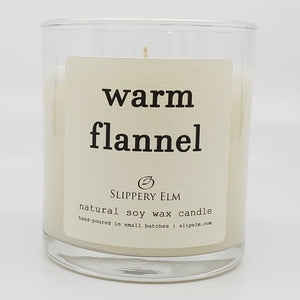 Warm Flannel 9oz Glass Candle