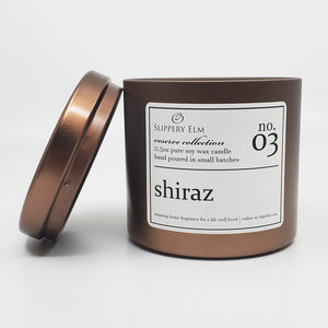 f.03/ Shiraz Reserve Collection 11.5oz Candle Tin