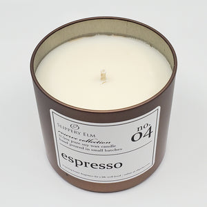 f.04/ Espresso Reserve Collection 11.5oz Candle Tin