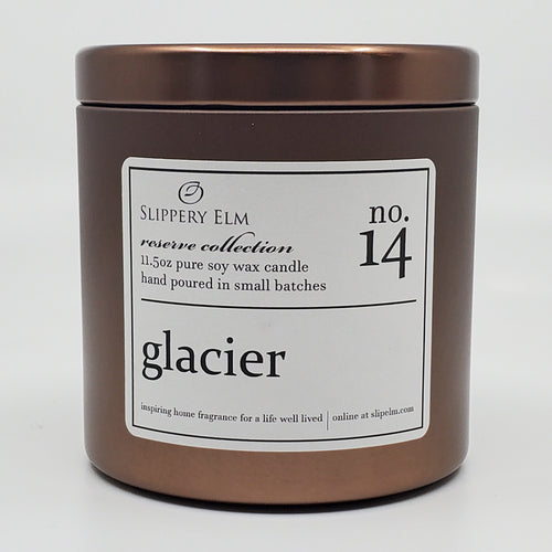 f.14/ Glacier Reserve Collection 11.5oz Candle Tin