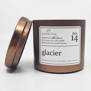 f.14/ Glacier Reserve Collection 11.5oz Candle Tin