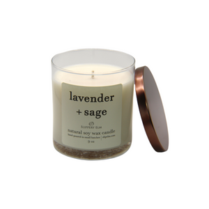 YY - Lavender +Sage Scented Soy Candle (9 oz.)